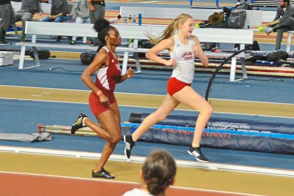 Pauline Meyer sprintete in 2:14:34 Min. vor zwei Wochen bei einem Hallensport in Birmingham/Alabama auf Platz vier über 800 Meter.